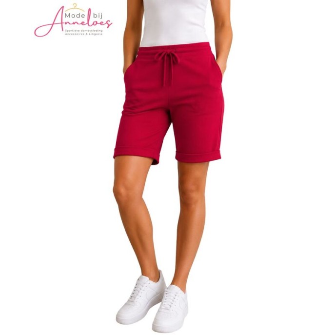Enjoy Korte broek travel 870716  donker Rood